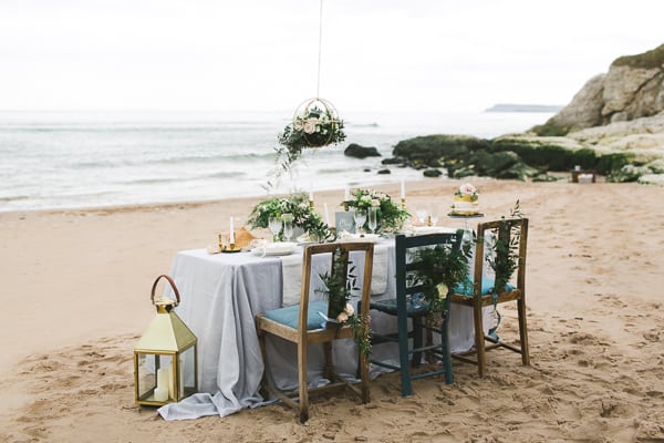 Irish wedding photography beach styled shoot