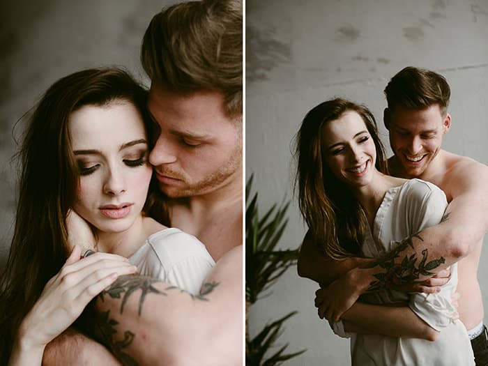 intimate couple photography indoors