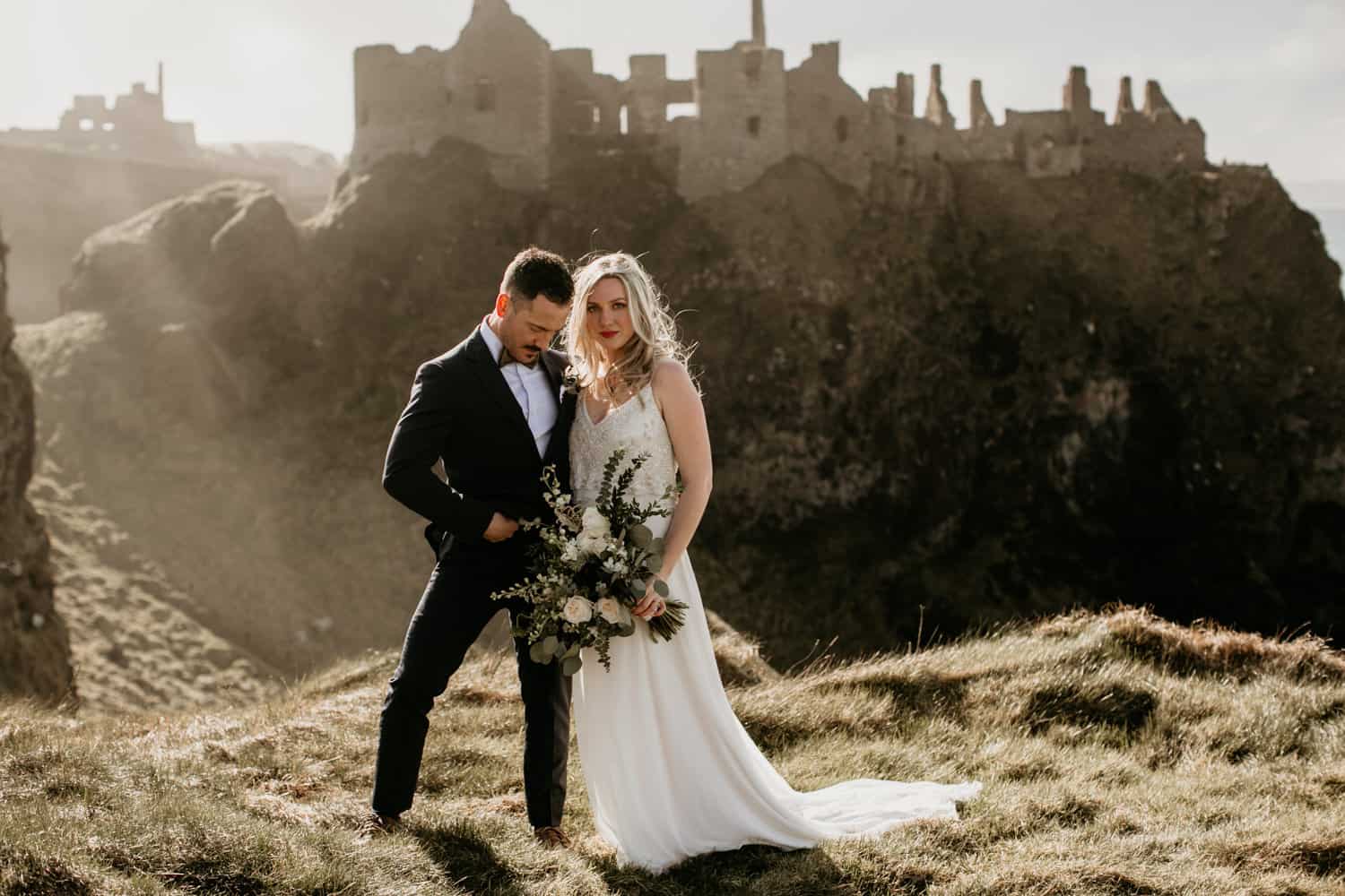 stunning dunluce castle wedding