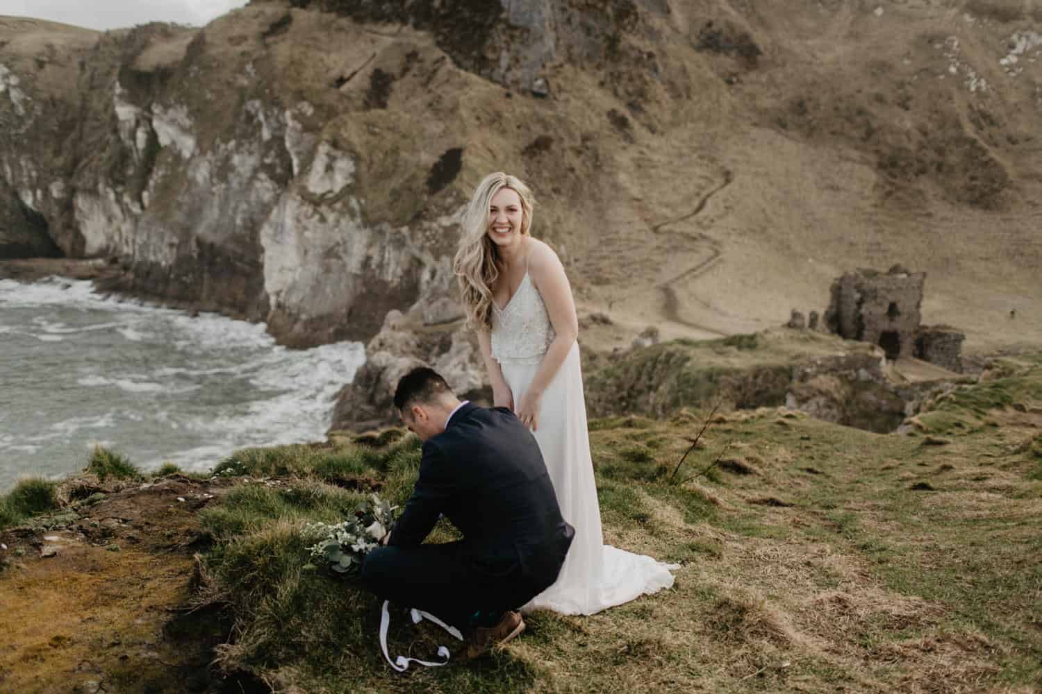 Alexandra and Jason - Dunluce Elopement Northern Ireland photographer