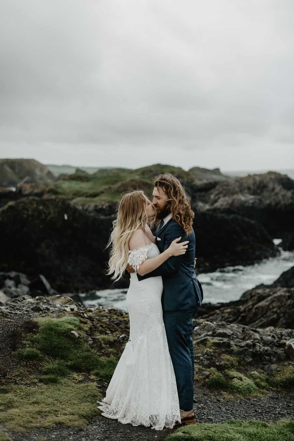 ballintoy harbour elopement northern ireland