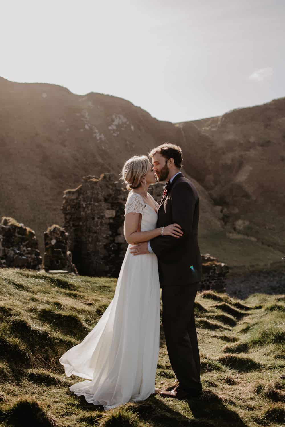 Kinbane castle northern ireland elopement photographer