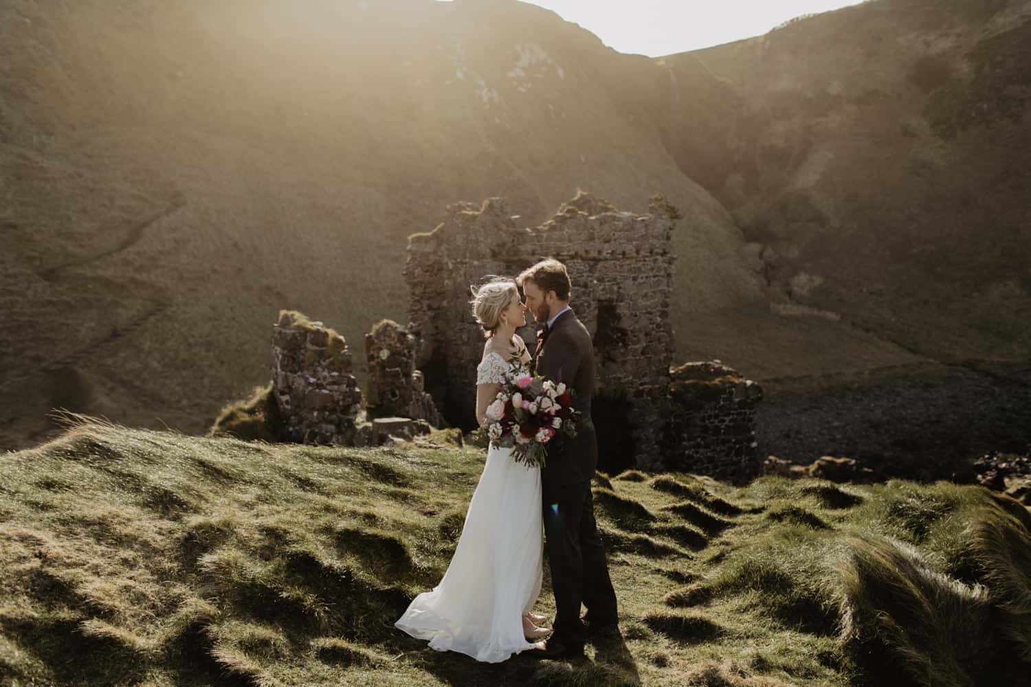 elopement Northern Ireland Kinbane Castle