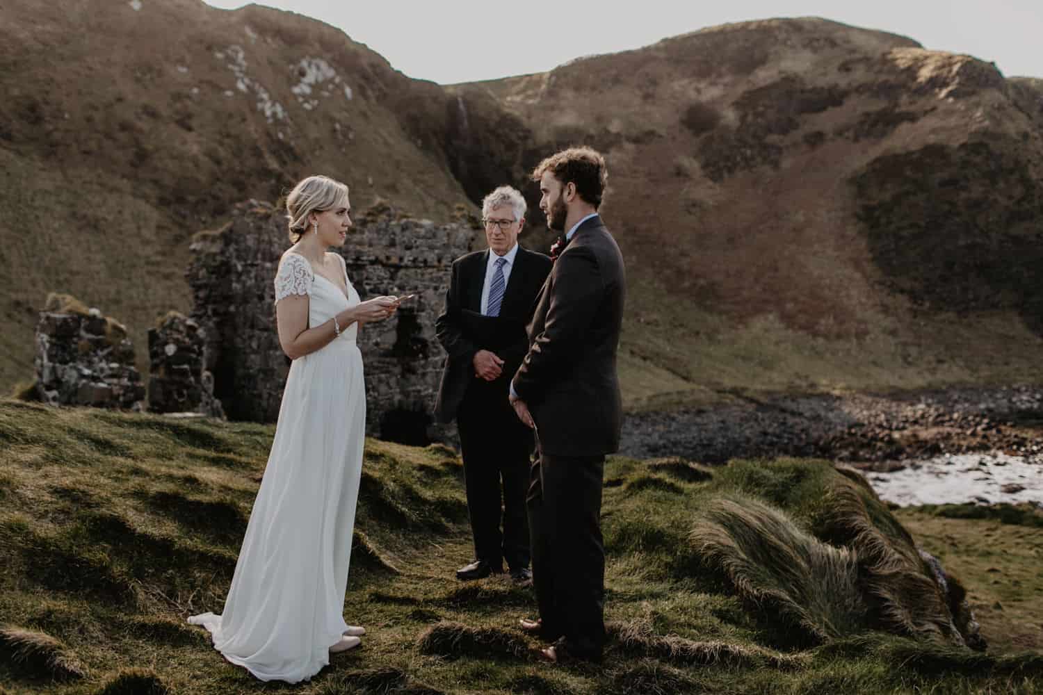 elopement Northern Ireland Kinbane Castle
