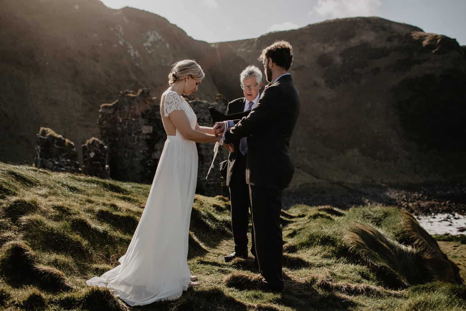 elopement Northern Ireland Kinbane Castle