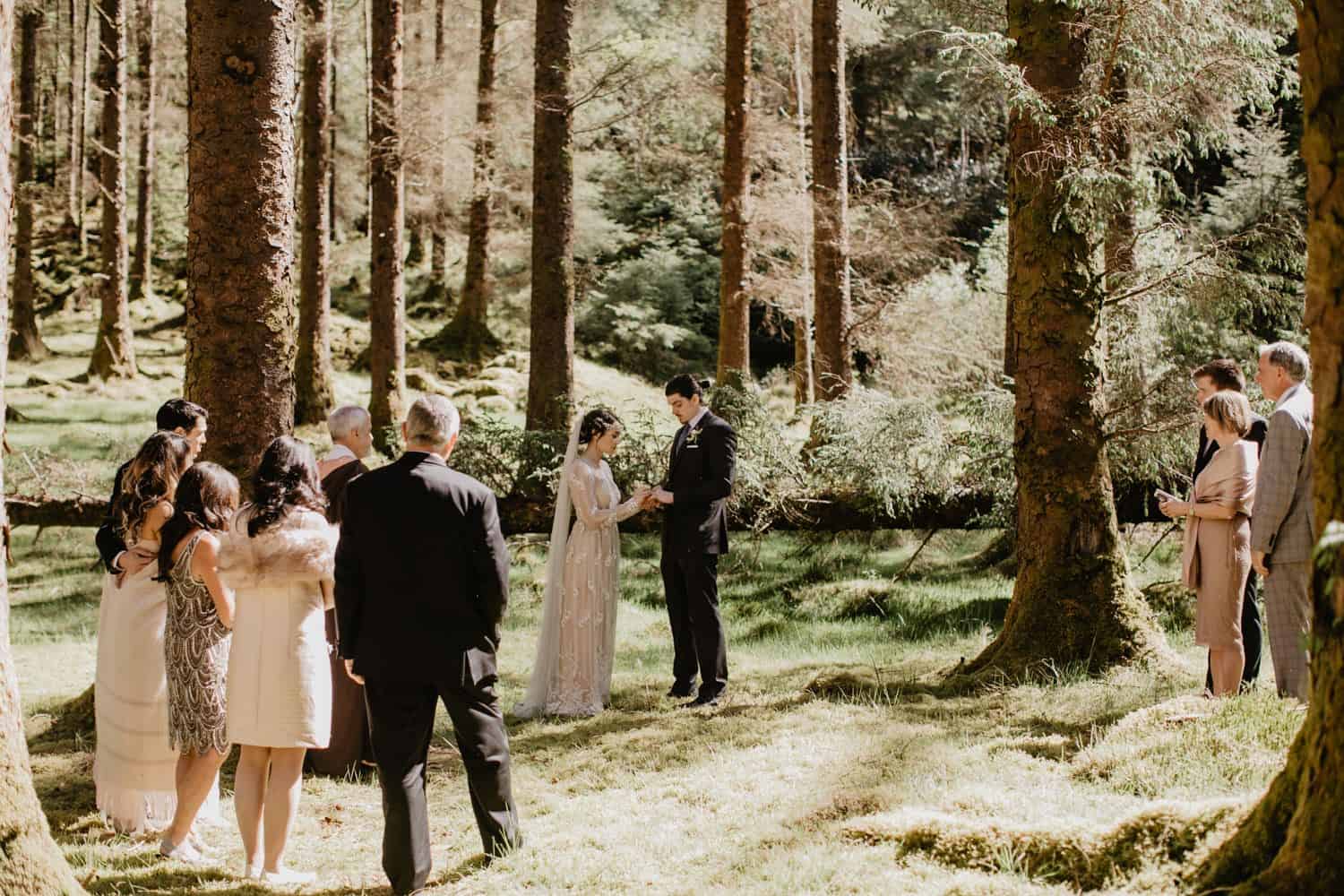 outdoor forest wedding Ireland