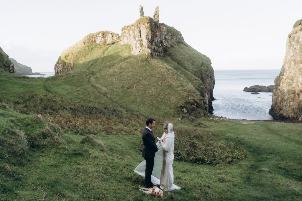 Eloping in Ireland: Kailee and Kavan's Adventure at Dunseverick Castle
