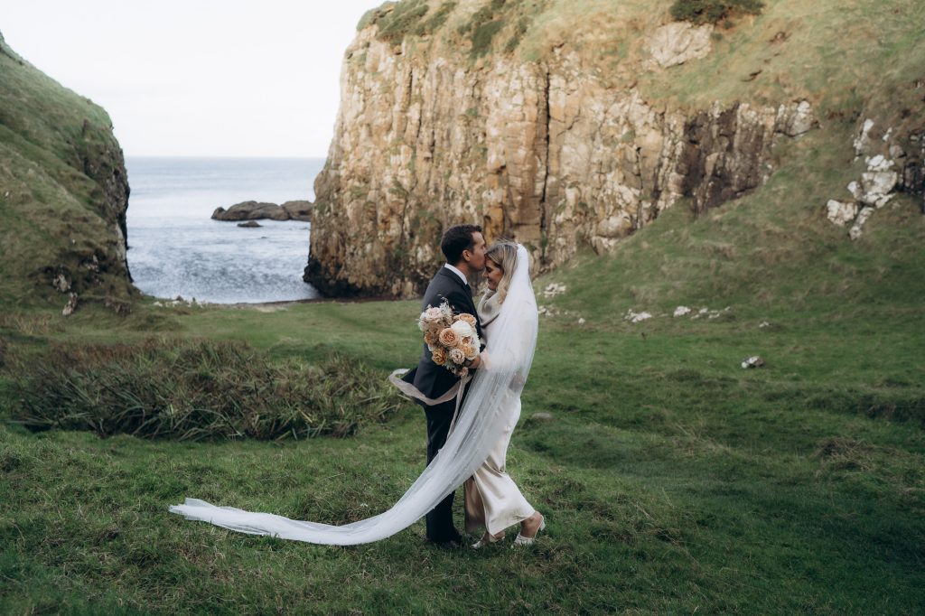 Eloping in Ireland: Kailee and Kavan's Adventure at Dunseverick Castle